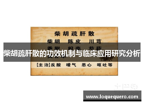 柴胡疏肝散的功效机制与临床应用研究分析